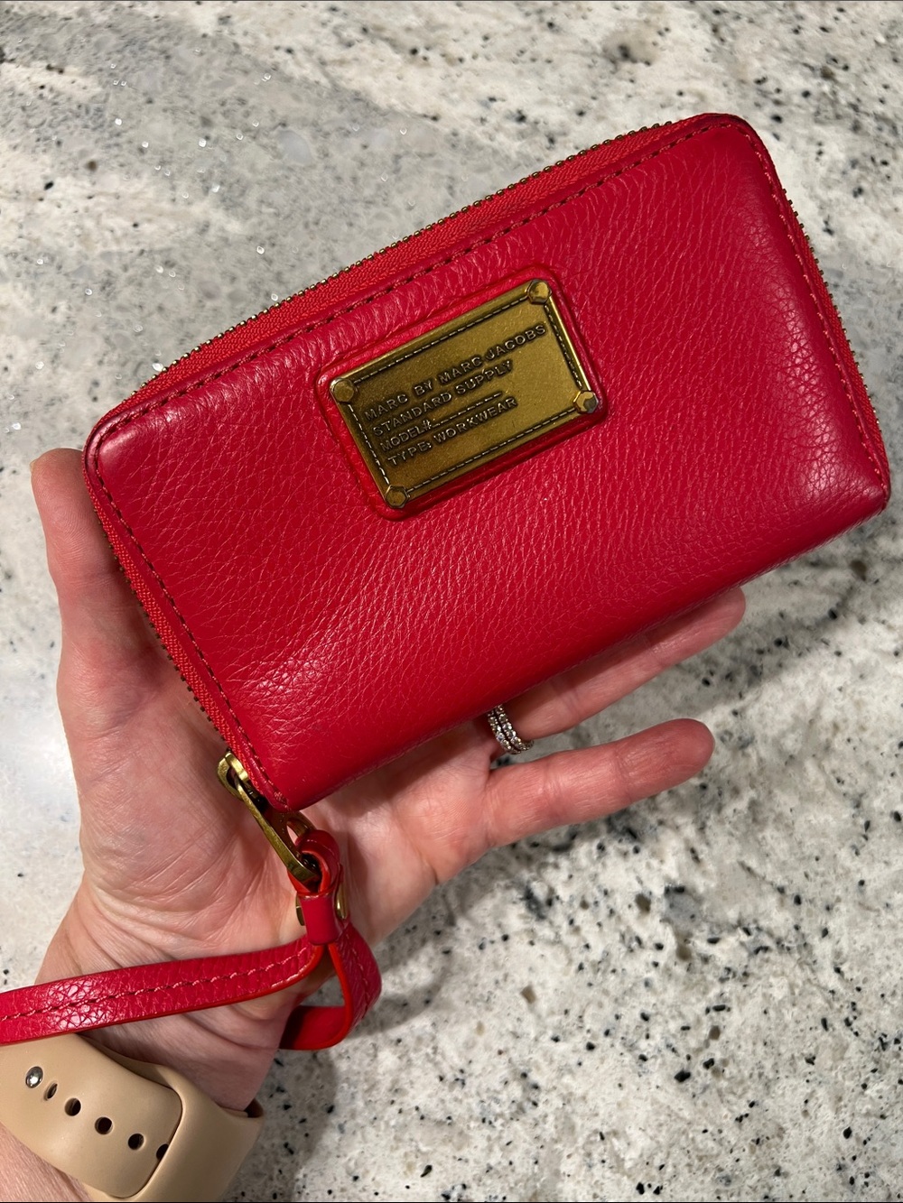 Marc by Marc Jacobs zip around wallet leather